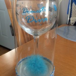 NEW Domestic Diva Whimsical Wine Glass